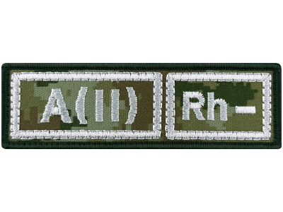 Полоска группа крови ПС AB(IV) Rh+ на цифре тактика.